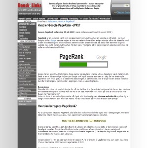 Google PageRank Information - Danish